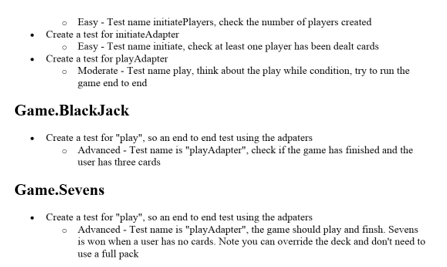 Program to create card games in java language 1